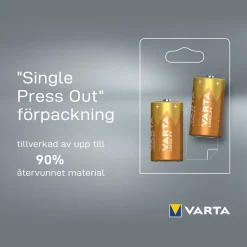Batteri VARTA Alkaliska Longlife LR20/D 2-Pack