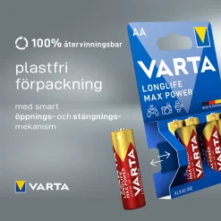 Batteri VARTA Alkaliska Max Power LR6/AA 4-Pack