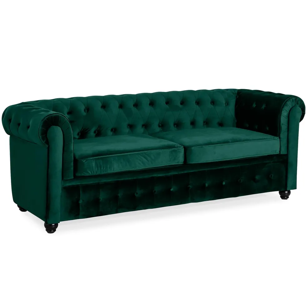 Bäddsoffa Manor House Chesterfield Lyx 3-sits Sammet