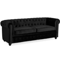 Bäddsoffa Manor House Chesterfield Lyx 3-sits Sammet