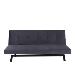 Bäddsoffa Venture Home Bodil Grå Sammet 2-sitssoffa 180x80x55 cm 1 Sovplats