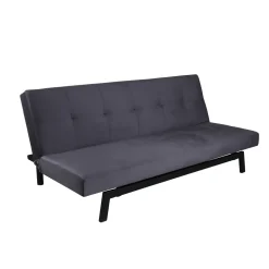 Bäddsoffa Venture Home Bodil Grå Sammet 2-sitssoffa 180x80x55 cm 1 Sovplats