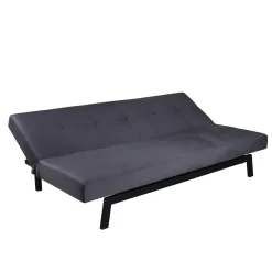 Bäddsoffa Venture Home Bodil Grå Sammet 2-sitssoffa 180x80x55 cm 1 Sovplats