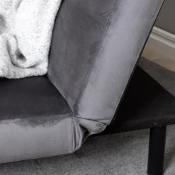 Bäddsoffa Venture Home Bodil Grå Sammet 2-sitssoffa 180x80x55 cm 1 Sovplats