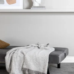 Bäddsoffa Venture Home Bodil Grå Sammet 2-sitssoffa 180x80x55 cm 1 Sovplats