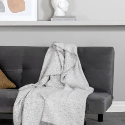 Bäddsoffa Venture Home Bodil Grå Sammet 2-sitssoffa 180x80x55 cm 1 Sovplats