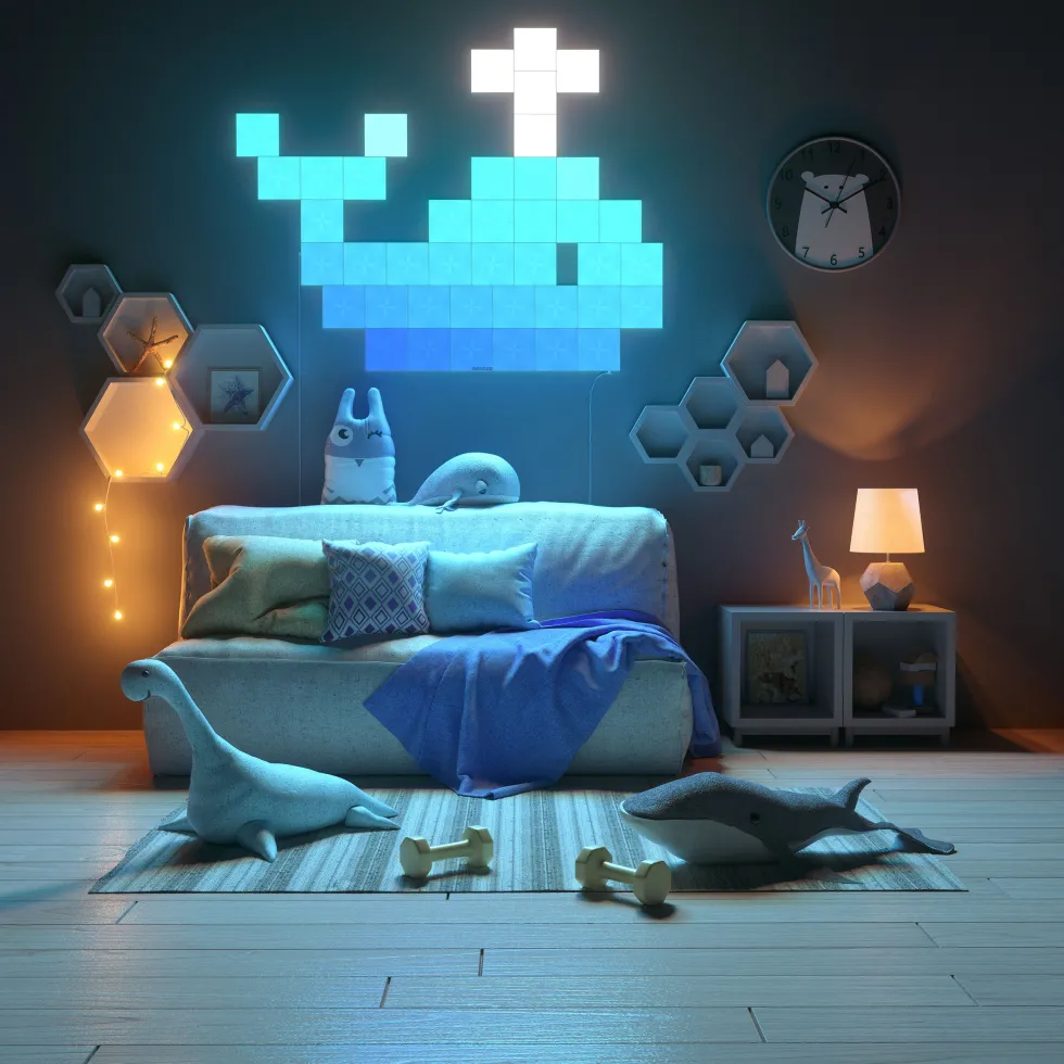 Belysningssystem Nanoleaf Canvas Startkit 17-pack