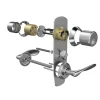 Beslagspaket NorDanASSA cylinderpaket D12, mattkrom, 3 nycklar