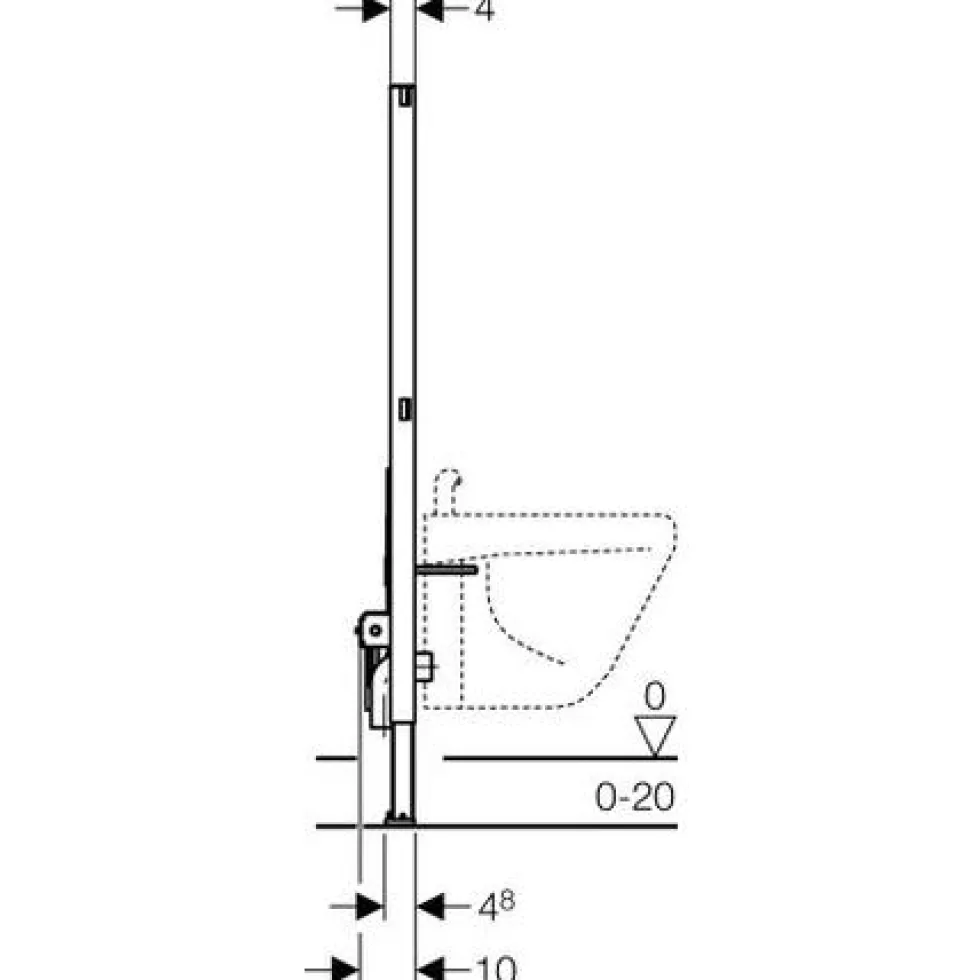 Bidéfixtur Geberit Duofix 112 cm