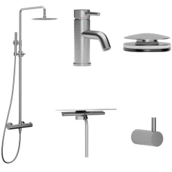 Blandarpaket Scandtap Steel Pleasure 2 med Accessoarer