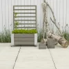 Blomlåda PLUS Cubic med Spalje Gråbrun 87x50x130 cm