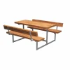 Bord/Bänkset PLUS Basic Junior 118 cm ThermoWood med 2 Ryggstöd