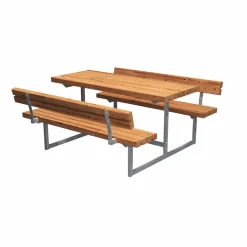 Bord/Bänkset PLUS Basic Junior 118 cm ThermoWood med 2 Ryggstöd