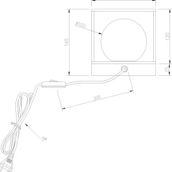Bordslampa Aneta Astro