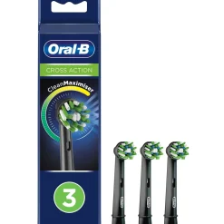 Borsthuvud Oral-B Cross Action Black 3 st
