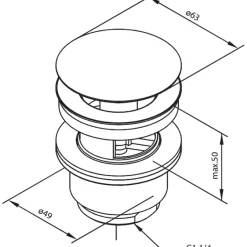 Bottenventil Damixa Push-down