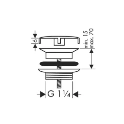 Bottenventil Hansgrohe SilformKrom