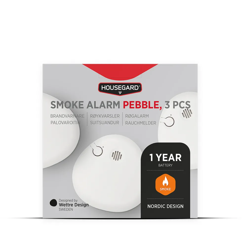Brandvarnare Housegard Pebble SA700 Optisk 3-pack