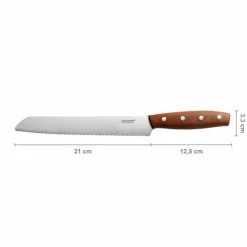 Brödkniv Fiskars Norr 21 cm – Tandad Kniv i Rostfritt Stål