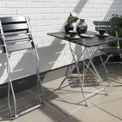 Cafébord Hillerstorp Krögaren 70x70Svart/Zink