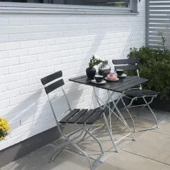 Cafébord Hillerstorp Krögaren 70x70Svart/Zink