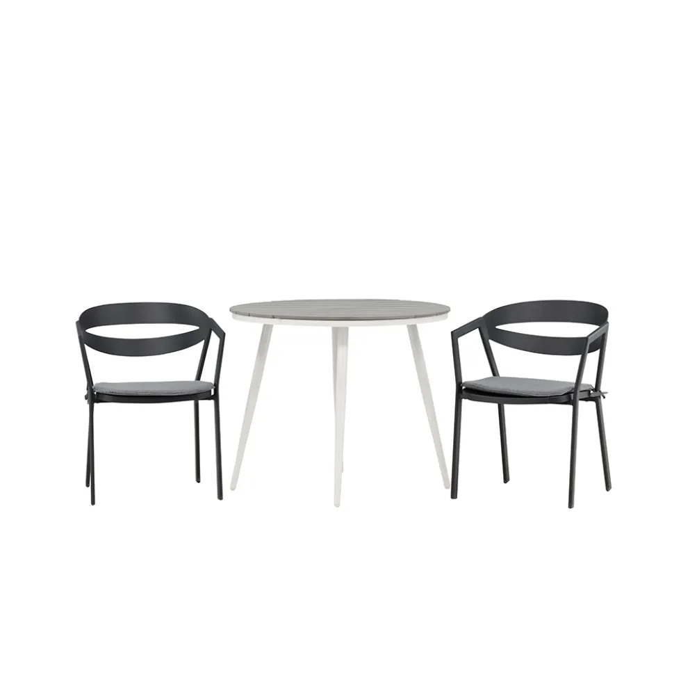 Cafégrupp Venture Home Break Ø90 cm med 2 Slit Stolar