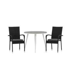 Cafégrupp Venture Home Break Ø90 cm med 2 Anna Stolar