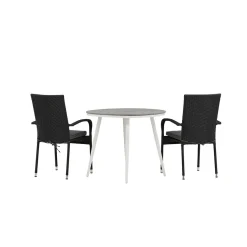 Cafégrupp Venture Home Break Ø90 cm med 2 Anna Stolar