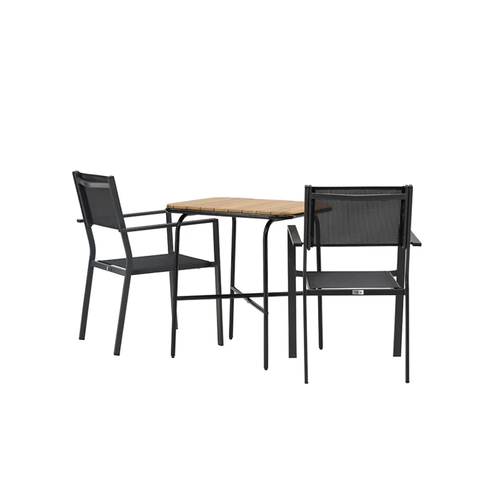 Cafégrupp Venture Home Holmbeck Bord med 2 Copacabana Stolar