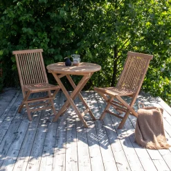 Cafégrupp Venture Home Kenya Ø70 cm med 2 Fällbara Stolar