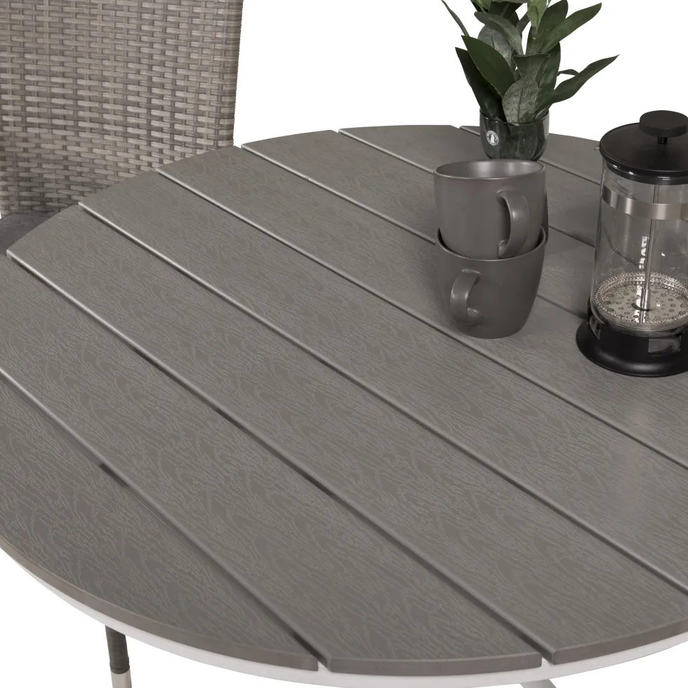 Cafégrupp Venture Home Parma med 2 Anna Trädgårdsstolar Utomhus