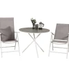 Cafégrupp Venture Home Pincy Ø 90 med 2 Bront Trädgårdsstolar Utomhus