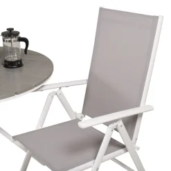 Cafégrupp Venture Home Pincy Ø 90 med 2 Bront Trädgårdsstolar Utomhus