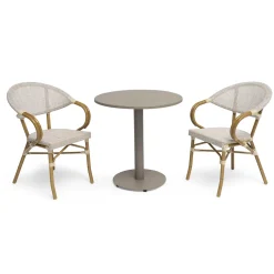 Caféset Hillerstorp Näsby Ø70 cm med 2 st Äppelhed Trädgårdstolar