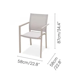 Caféset LifestyleGarden Urbanite sidobord 50 + 2 carverstolar