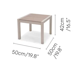 Caféset LifestyleGarden Urbanite sidobord 50 + 2 carverstolar