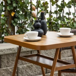 Caféset Venture Home Amadora Trädgårdsgrupp i Brun Aluminium