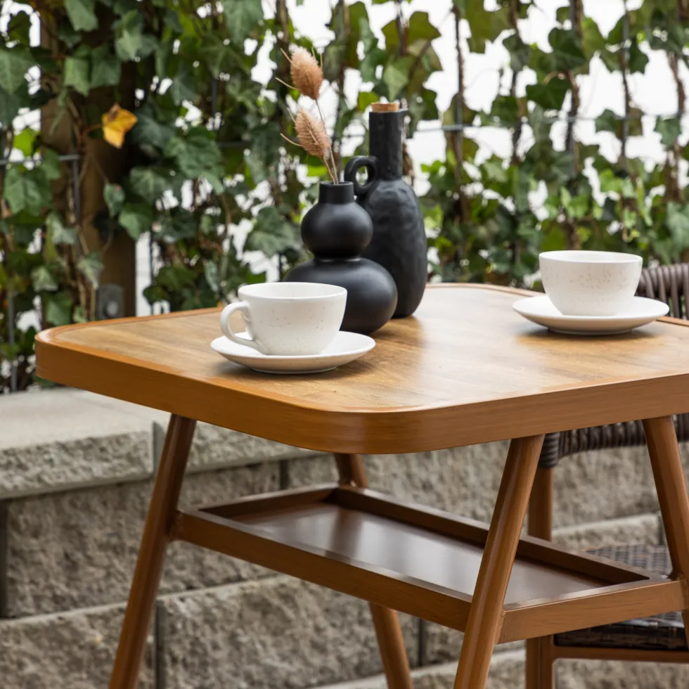 Caféset Venture Home Amadora Trädgårdsgrupp i Brun Aluminium