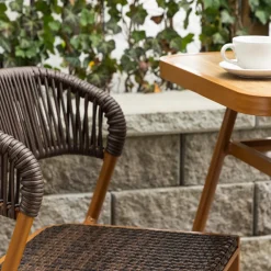 Caféset Venture Home Amadora Trädgårdsgrupp i Brun Aluminium