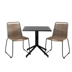 Caféset Venture Home Wille med 2 Lumi Trädgårdsstolar Utomhus