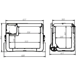 Campingkyl Frezzer Pro 42L 12/24V 230V Med Frys