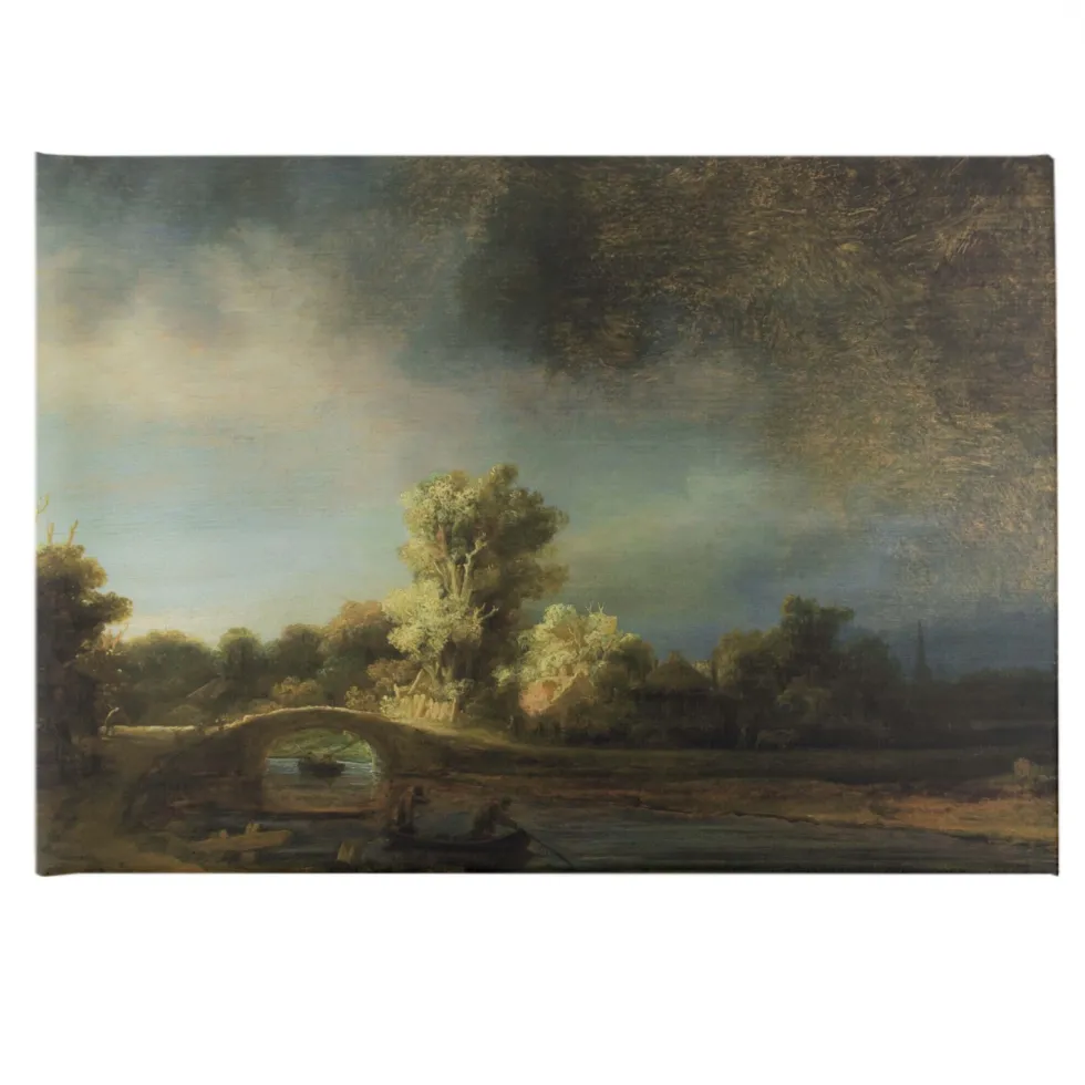 Canvastavla Art For The Home Rembrandt Stenbro Landskap 100x70cm