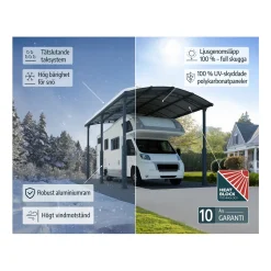 Carport Canopia by Palram Alpine I Metall För Husbil 3,6x13 m