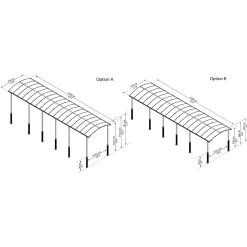Carport Canopia by Palram Alpine I Metall För Husbil 3,6x13 m