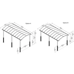 Carport Canopia by Palram Alpine I Metall För Husbil 3,6x6,5 m