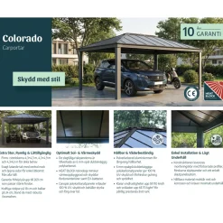 Carport Canopia by Palram Colorado Metall Dubbel Apex 4,3 X 6 m
