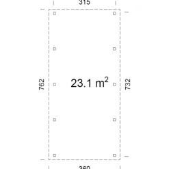 Carport Palmako Karl 23,1 m2