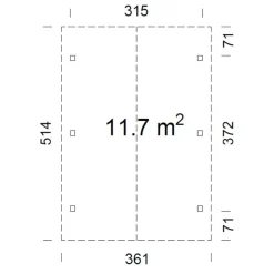 Carport Palmako Robert 11,7 m2