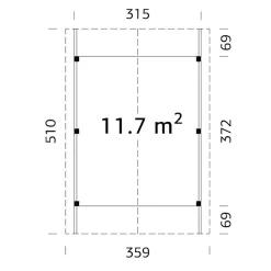 Carport Palmako Robert 11,7 m2