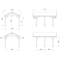 Carport Palmako Robert 11,7 m2
